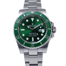 将图像加载到图库查看器中,ROLEX Submariner Date W40mm Stainless Steel Green Dial116610LV