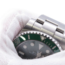 将图像加载到图库查看器中,ROLEX Submariner Date W40mm Stainless Steel Green Dial116610LV
