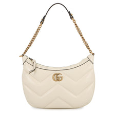 将图像加载到图库查看器中,GUCCI GG Marmont ChainShoulder Bag Ivory777263 Leather Size Small