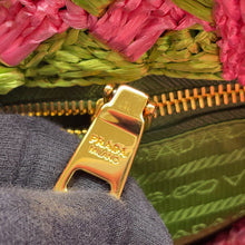 Load image into Gallery viewer, PRADA Canapa tote Green/PinkBN2303 Raffia