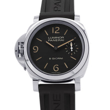 将图像加载到图库查看器中,PANERAI Luminor Destro Otto Giorni W44mm Stainless Steel Cowchuck Black DialPAM01655