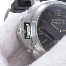将图像加载到图库查看器中,PANERAI Luminor Destro Otto Giorni W44mm Stainless Steel Cowchuck Black DialPAM01655