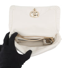 将图像加载到图库查看器中,GUCCI GG Milano Top Handle Chain Shoulder Bag White806017 Leather