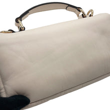 将图像加载到图库查看器中,GUCCI GG Milano Top Handle Chain Shoulder Bag White806017 Leather