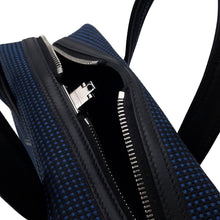 Load image into Gallery viewer, HERMES Victoria 3 Fool Toe Black/Blue Saphir Swift Leather Toile Cadrille Size Mini