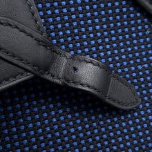 Load image into Gallery viewer, HERMES Victoria 3 Fool Toe Black/Blue Saphir Swift Leather Toile Cadrille Size Mini