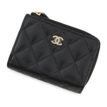 将图像加载到图库查看器中,CHANEL Classic Small Flap Zip Wallet BlackAP3177 Caviar Leather