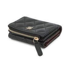 将图像加载到图库查看器中,CHANEL Classic Small Flap Zip Wallet BlackAP3177 Caviar Leather