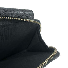 将图像加载到图库查看器中,CHANEL Classic Small Flap Zip Wallet BlackAP3177 Caviar Leather