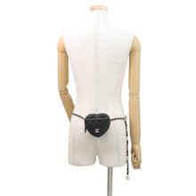 Load image into Gallery viewer, CHANEL Matelasse Heart Chain Shoulder Bag BlackAP2787 Lambskin