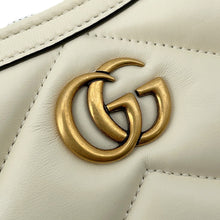 Load image into Gallery viewer, GUCCI GG Marmont ChainShoulder Bag Ivory777263 Leather Size Small