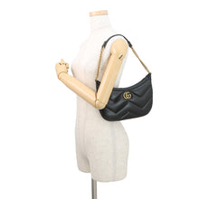 Load image into Gallery viewer, GUCCI GG Marmont ChainShoulder Bag Black777263 Leather Size Small