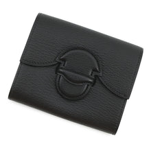 将图像加载到图库查看器中,HERMES Port Folio 1938-12 Compact Wallet Black Chevre Myzore Goatskin