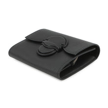 将图像加载到图库查看器中,HERMES Port Folio 1938-12 Compact Wallet Black Chevre Myzore Goatskin
