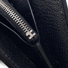 将图像加载到图库查看器中,HERMES Port Folio 1938-12 Compact Wallet Black Chevre Myzore Goatskin