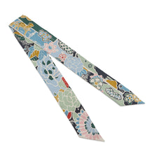 Load image into Gallery viewer, HERMES Twilly Bingata Bingata Blue Ciel/Vert/Rose Pale Silk100%