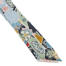Load image into Gallery viewer, HERMES Twilly Bingata Bingata Blue Ciel/Vert/Rose Pale Silk100%