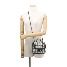 Load image into Gallery viewer, CHANEL Top handle ChainShoulder White/Black/MulticolorAS3652 Tweed Lambskin