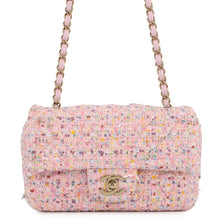 Load image into Gallery viewer, CHANEL Mini Matelasse ChainShoulder Bag PinkA69900 Tweed Sequins Size 20
