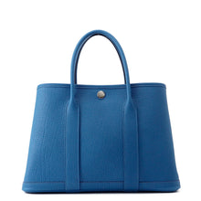 将图像加载到图库查看器中,HERMES Garden Party Blue Wooturmail Negonda Leather Size TPM
