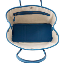 将图像加载到图库查看器中,HERMES Garden Party Blue Wooturmail Negonda Leather Size TPM