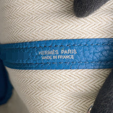 将图像加载到图库查看器中,HERMES Garden Party Blue Wooturmail Negonda Leather Size TPM