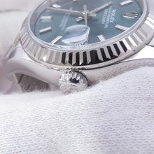 将图像加载到图库查看器中,ROLEX Datejust W31mm Stainless Steel K18WG Mint Green Dial278274