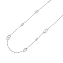 将图像加载到图库查看器中,HERMES Chaine d'Ancre Farandole Necklace Size 80 SV925