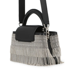 将图像加载到图库查看器中,LOUIS VUITTON Capucines EW 25 Stainless Steel Collection BlackM14814 Calf Leather Rhinestone Size Mini