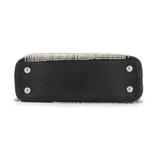 将图像加载到图库查看器中,LOUIS VUITTON Capucines EW 25 Stainless Steel Collection BlackM14814 Calf Leather Rhinestone Size Mini
