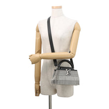 将图像加载到图库查看器中,LOUIS VUITTON Capucines EW 25 Stainless Steel Collection BlackM14814 Calf Leather Rhinestone Size Mini