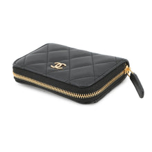 Load image into Gallery viewer, CHANEL Classic zip coin purse BlackAP0216 Lambskin