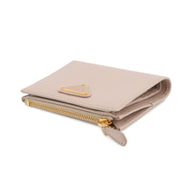 Load image into Gallery viewer, PRADA Triangle Logo Compact Wallet Jasmin Flower1ML050 Leather