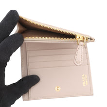 Load image into Gallery viewer, PRADA Triangle Logo Compact Wallet Jasmin Flower1ML050 Leather