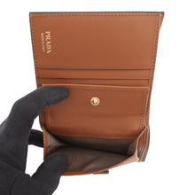 将图像加载到图库查看器中,PRADA City Calf Tab Bifold Wallet Brown1MV204 2CNP F0046 Leather