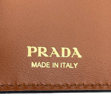 将图像加载到图库查看器中,PRADA City Calf Tab Bifold Wallet Brown1MV204 2CNP F0046 Leather