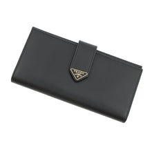 将图像加载到图库查看器中,PRADA City Calf Tab Long Wallet Black1MV025 Leather