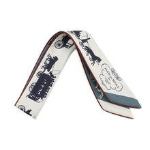 将图像加载到图库查看器中,HERMES Twilly DE TOUJOURS PARIS QUI ROULE (Paris on Wheels) Craie/Bag/ArdoiseH064315S 01 Silk100% Leather