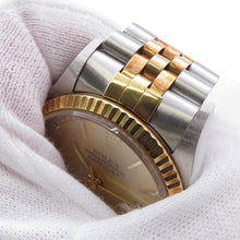 将图像加载到图库查看器中,ROLEX Datejust W36mm Stainless Steel 18KYG Champagne Dial16233