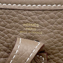 Load image into Gallery viewer, HERMES Evelyne Amazon Long Etoupe/Blue Indigo Taurillon Clemence Size TPM