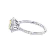Load image into Gallery viewer, TIFFANY&Co. Soleste Cushion Cut Yellow Diamond Ring Size Approximately No. 9 Pt950 K18YG