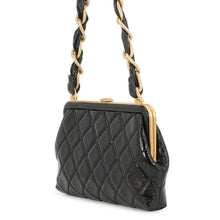 Load image into Gallery viewer, CHANEL Ribbon Chain Clutch Bag BlackAP4029 Patent Leather