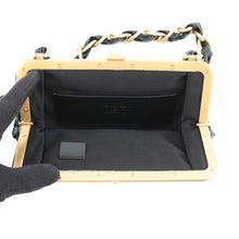 将图像加载到图库查看器中,CHANEL Ribbon Chain Clutch Bag BlackAP4029 Patent Leather