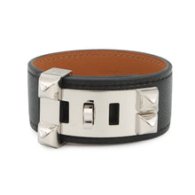 将图像加载到图库查看器中,HERMES Collier de Chien Bangle 24 Size T1 Black Veau Madame