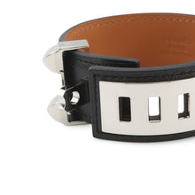 将图像加载到图库查看器中,HERMES Collier de Chien Bangle 24 Size T1 Black Veau Madame