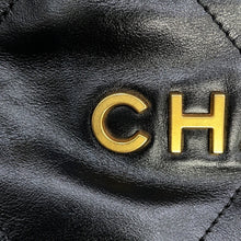 Load image into Gallery viewer, CHANEL Chanel22 Handbag BlackAS3261-B19059-94305 Shiny Calf Leather Size Medium