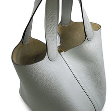 将图像加载到图库查看器中,HERMES Picotin Lock Blue Pale Taurillon Clemence Size MM