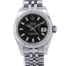 Load image into Gallery viewer, ROLEX Datejust W26mm Stainless Steel K18WG Black Dial179174