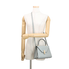 Load image into Gallery viewer, Valextra Valextra Iside 2way Bag Gray Leather Size Mini