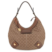 将图像加载到图库查看器中,LOEWE New Road Repeat Anagram One Belt Beige/Bronze Canvas Leather